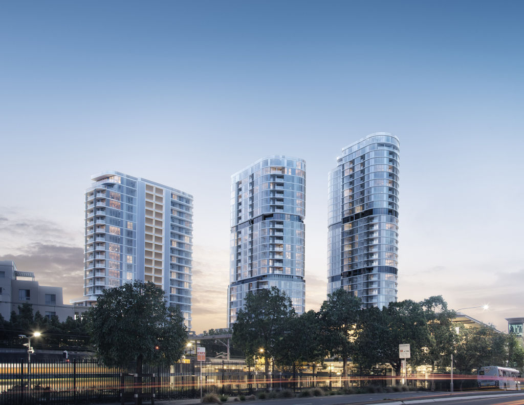 Epping skyline with modern apartment buildings